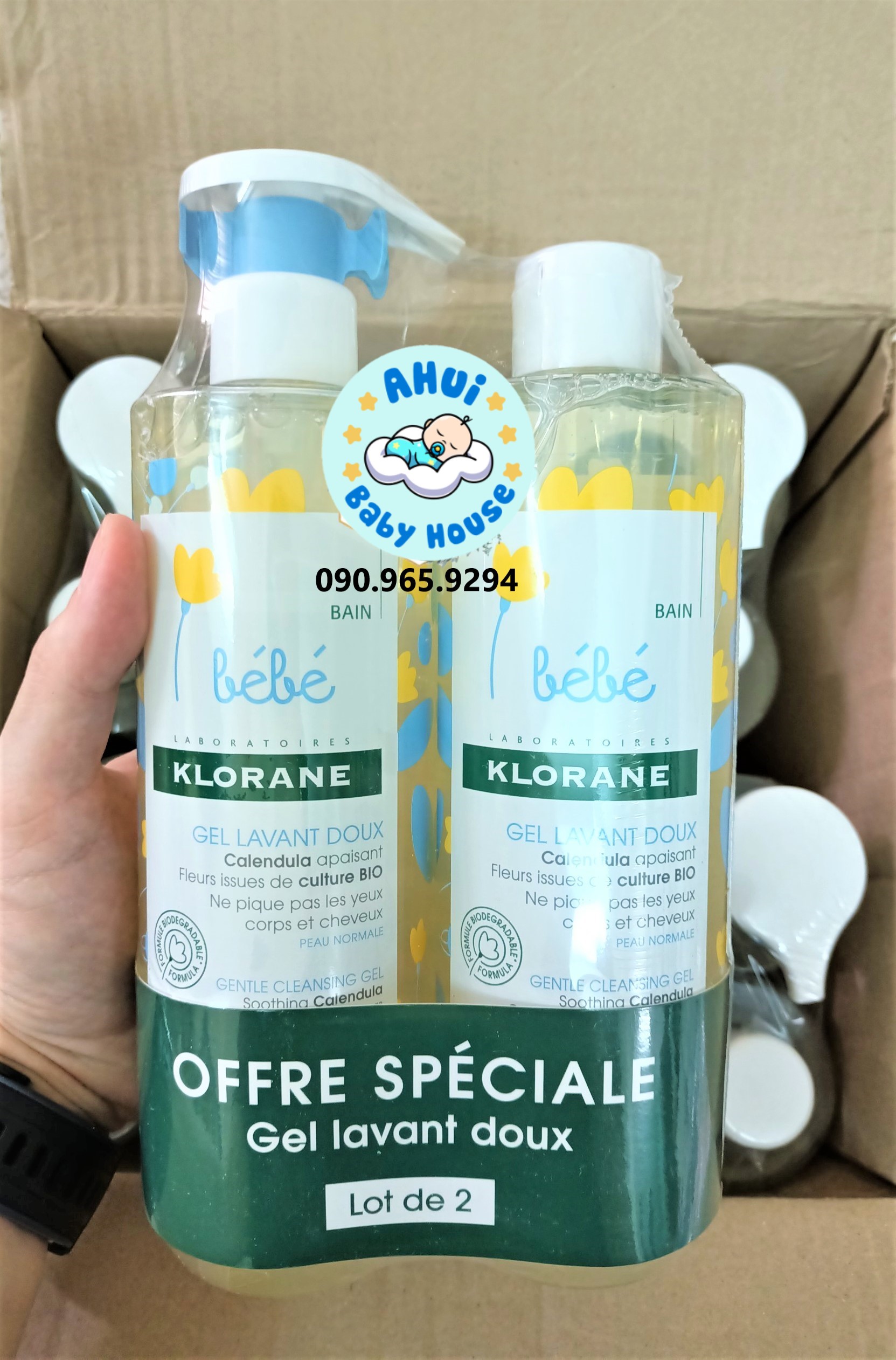 SỮA TẮM KLORANE BEBE – Sữa tắm gội 2 in 1 cho bé