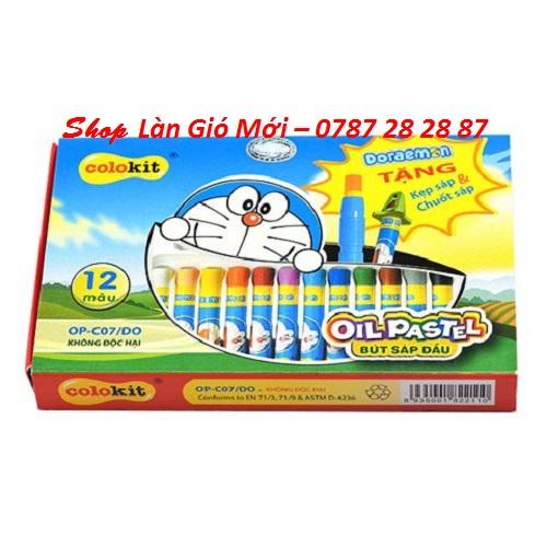 Hộp sáp màu thiên long op-c07-do 12 màu vpp làn gió mới