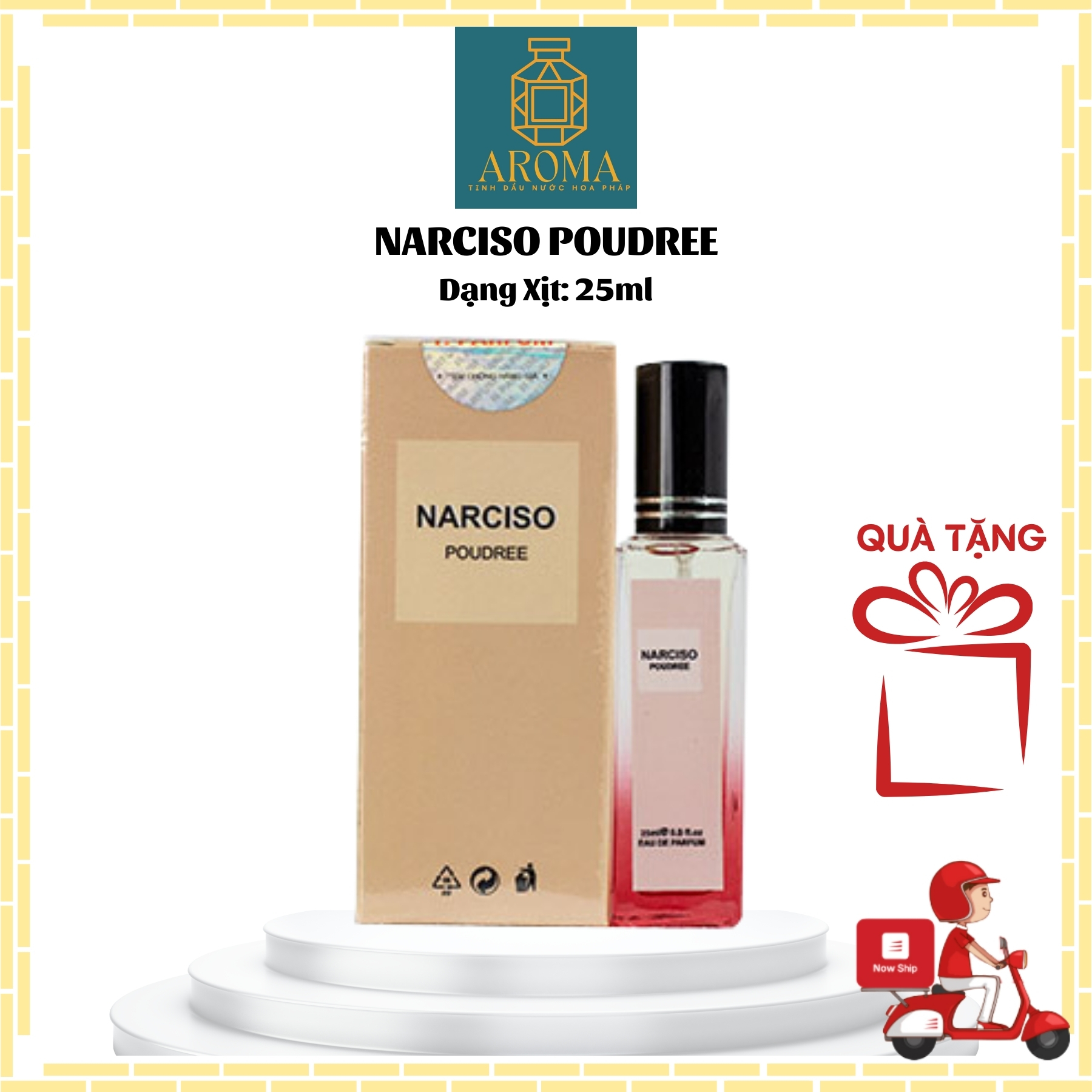 Tinh dầu nước hoa pháp hparfum narciso poudree