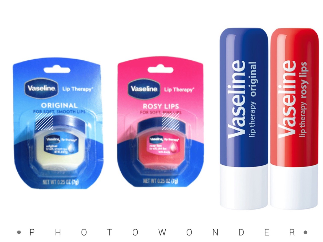 Son Dưỡng Môi Vaseline Lip Therapy Dạng Thỏi 4.8g + Dạng hủ 7g màu hồng