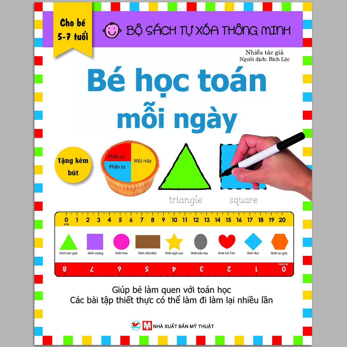 Bộ Sách Tự Xóa Thông Minh (Tặng kèm bút) - Cho bé 3-5 tuổi (lẻ tùy chọn)