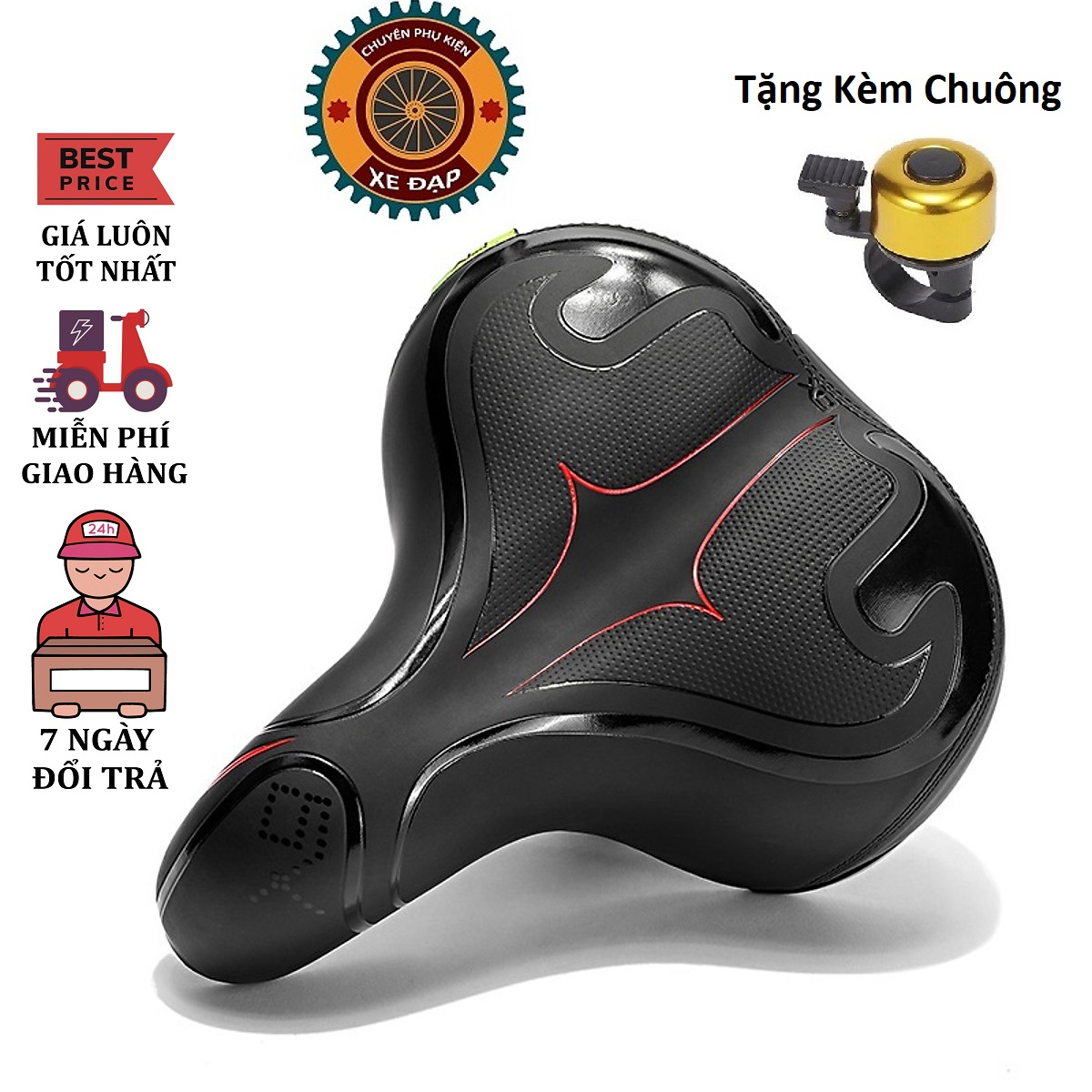Yên xe đạp - Tặng kèm chuông - 02
