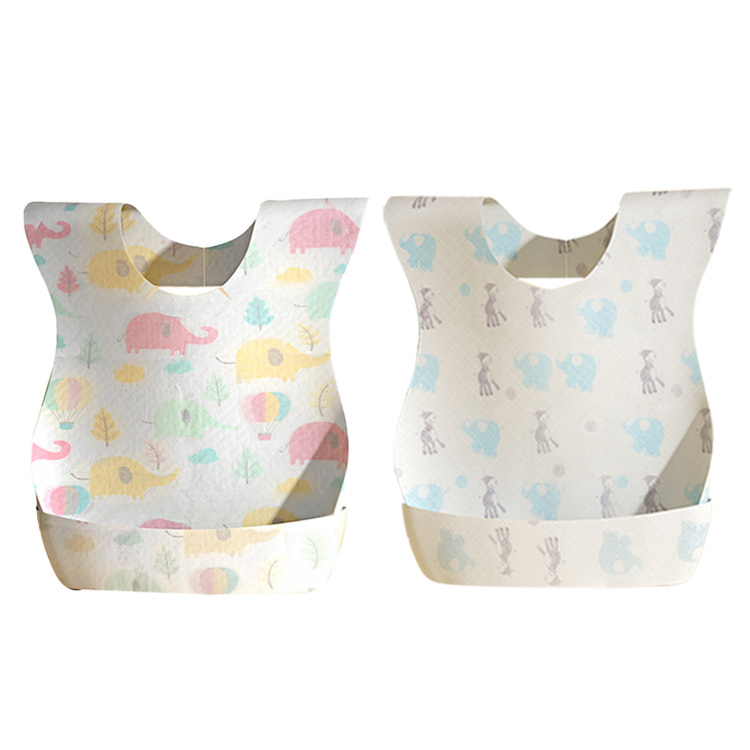 Baby Bibs for Eating 20 pcs Toddler Portable Bib with Pocket Non