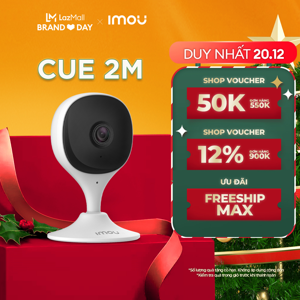 Duy nhất 20.12Camera Wifi trong nhà Imou Cue 2M I IPCC22CPDV2 I Đế nam châm I Phát hiện âm thanh bất thường I I Bảo hành 2 năm