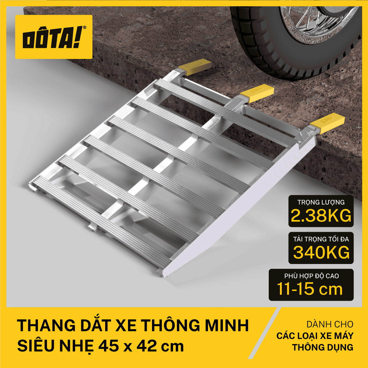 Thang dắt xe thông minh siêu nhẹ