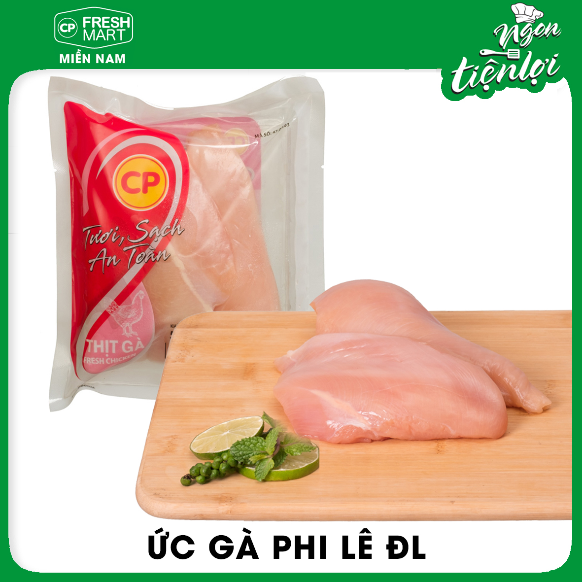 Ức phi lê gà CP 500g Ức gà, thịt gà tươi, sạch