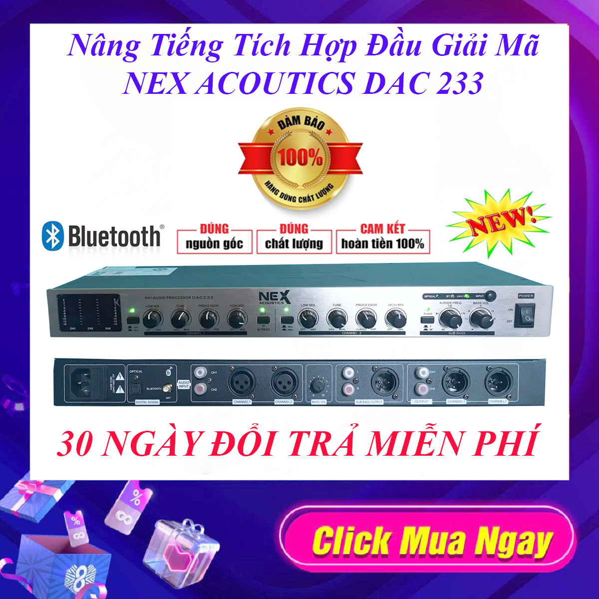 Nâng tiếng nex acoutics dac 233 hàng chính hãng- bảo hành 12 tháng 1 đổi 1 30 ngày
