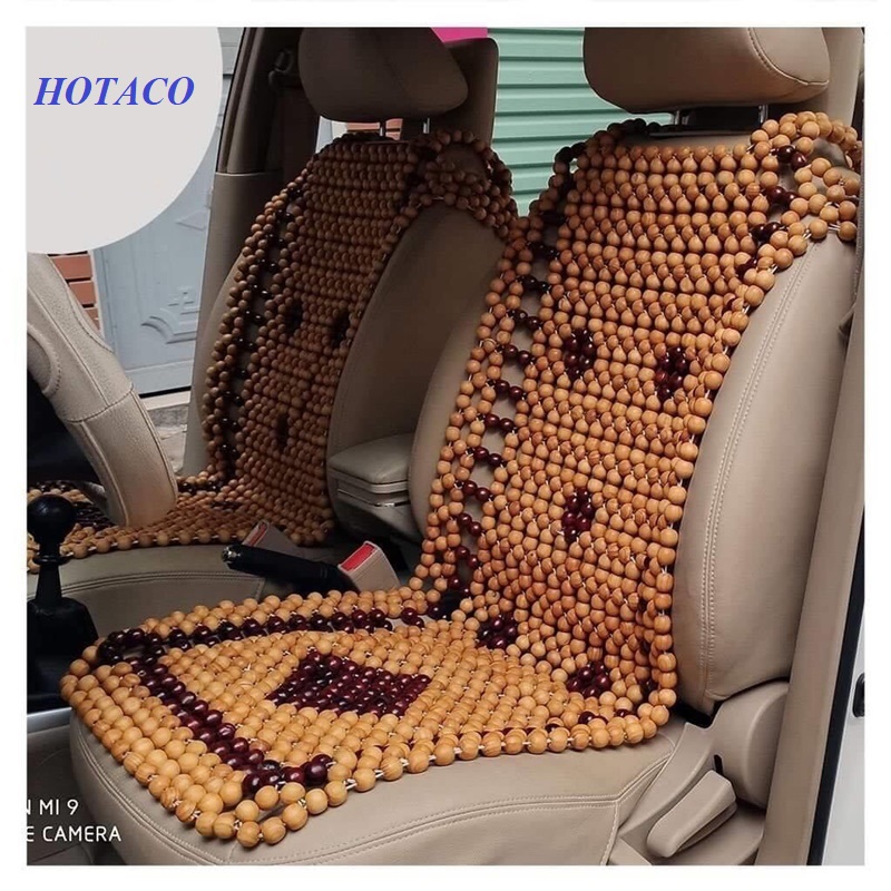 Miếng lót ghế bằng gỗ có tựa lưng - Đệm lót ghế gỗ - Bọc ghế gỗ có tựa lưng dùng cho ô tô, văn phòng làm từ gỗ cao cấp, có lỗ thoát khí thoáng mát.