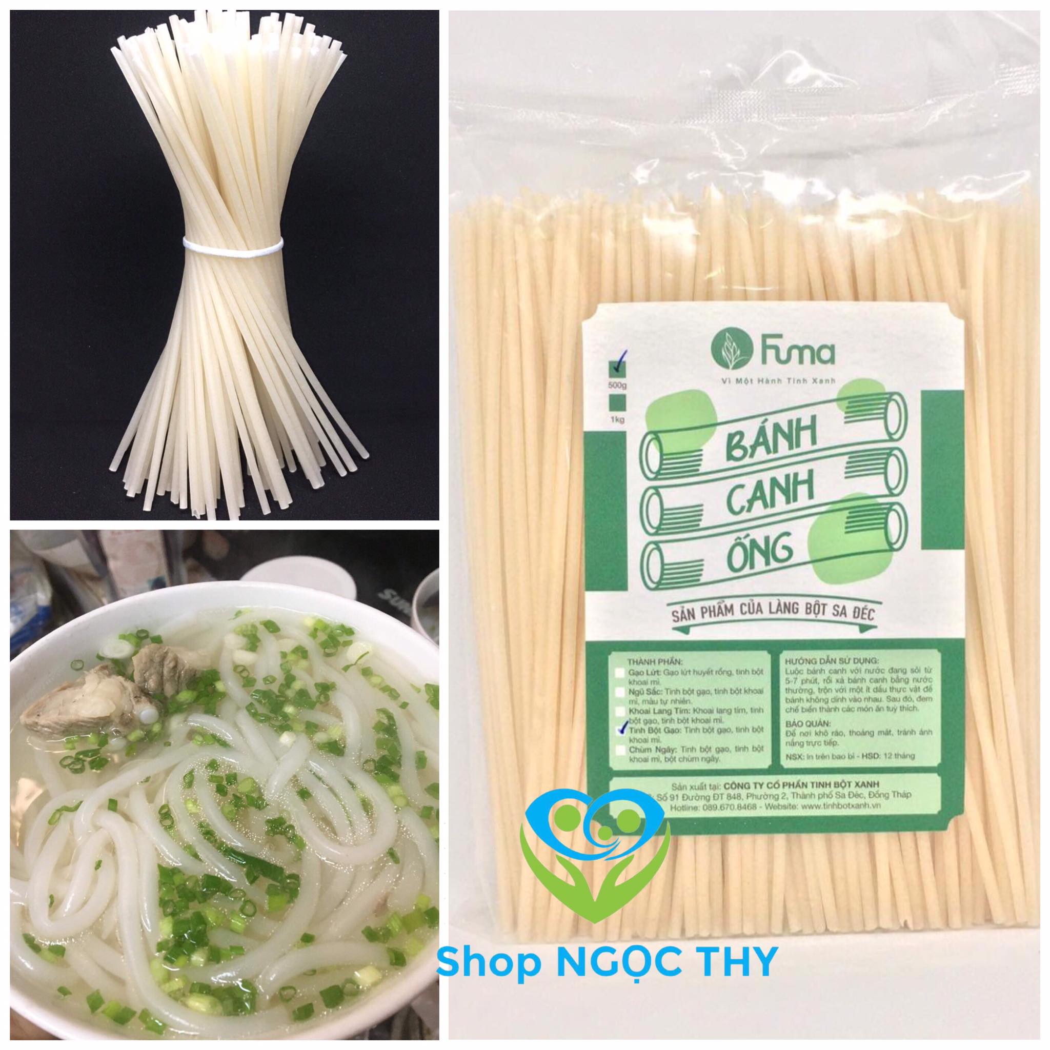 Bánh canh ống tinh bột gạo FUMA 500gr/gói