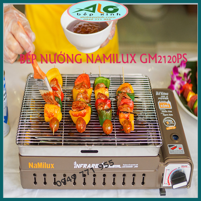 Bếp nướng gas namilux gm2120ps / gm-2120ps - bản to hơn, nướng nhìu hơn - có thể nấu hoặc nướng - alo bếp xinh