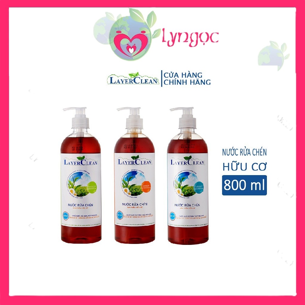 [HCM]Nước rửa chén hữu cơ Layer Clean chai 800ml