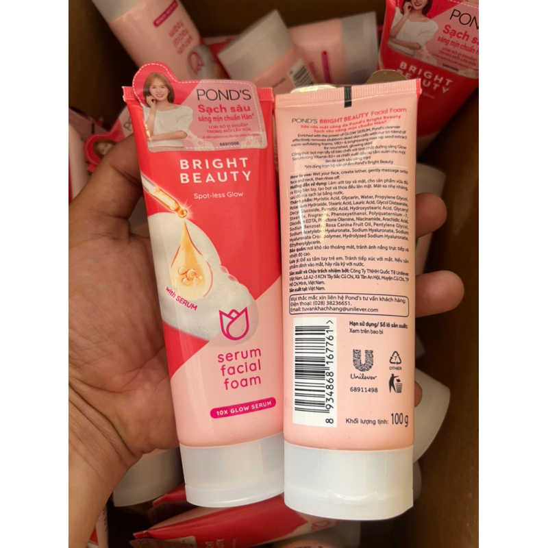 Sữa rửa mặt pond's sáng hồng rạng rỡ 100g