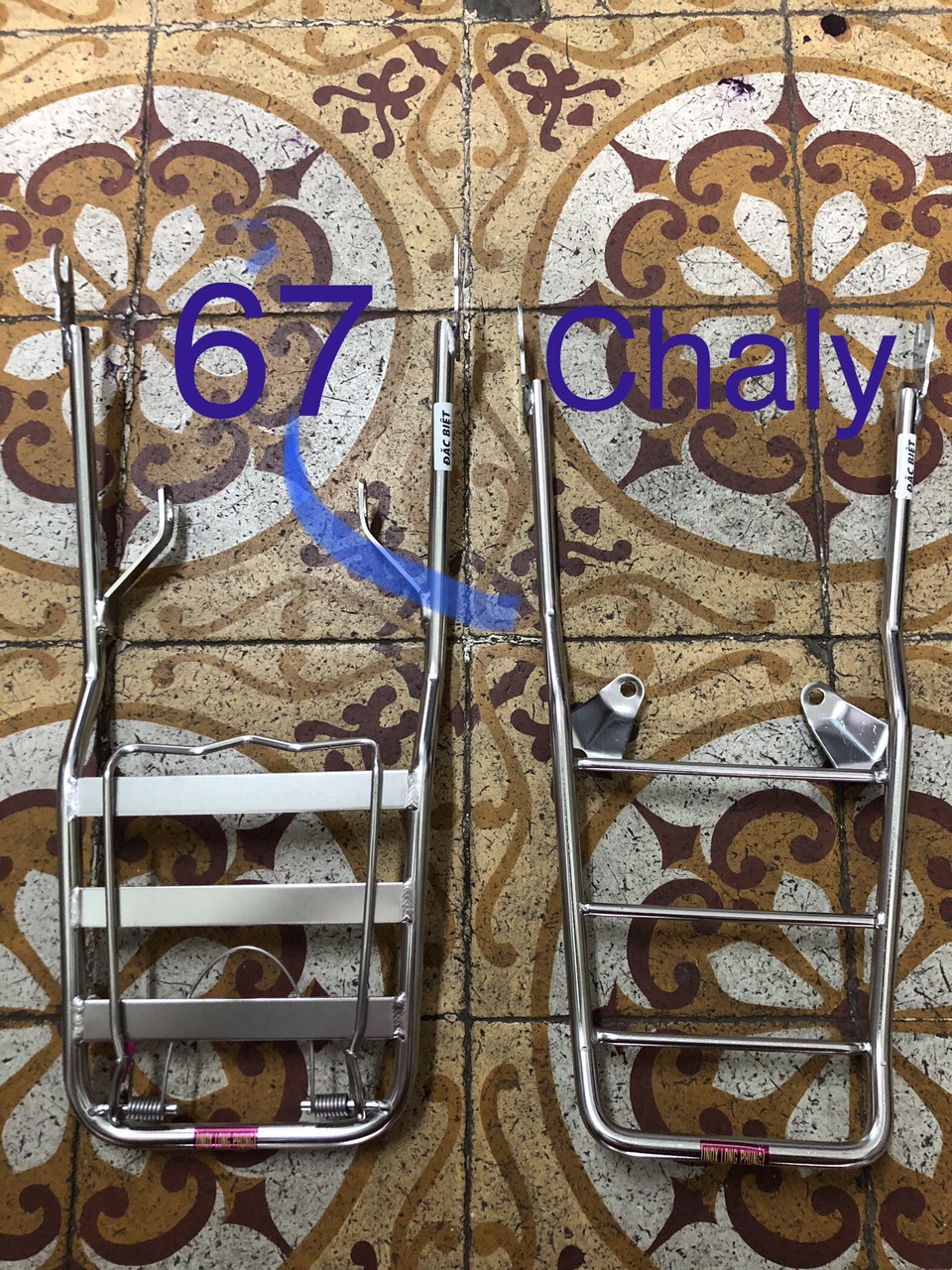 Cảng sau xe 67/xe chaly inox gọng dày đặc hàng đặc biệt