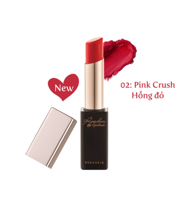Son lì beauskin rosedew matte creamy lipstick 02