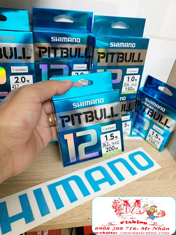 Dây pe shimano pitbull 12x- 150m-200m
