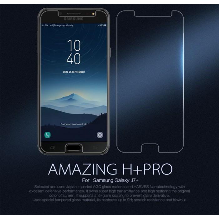 Kính cường lực Trong suốt cho Samsung J7 Plus / J7+