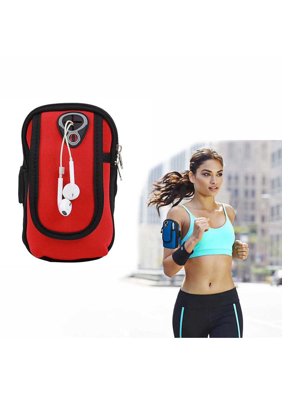 Túi để điện thoại đeo cánh tay khi tập thể thao TT04 Túi Chống Sốc Đeo Tay Chạy Bộ Đựng Điện Thoại Đa Năng 2 Ngăn Chứa Quấn Bắp Tay Tiện Lợi Cho Tập Thể Thao, Chạy Bộ, Tập Gym - đỏ -  KAVISOTA