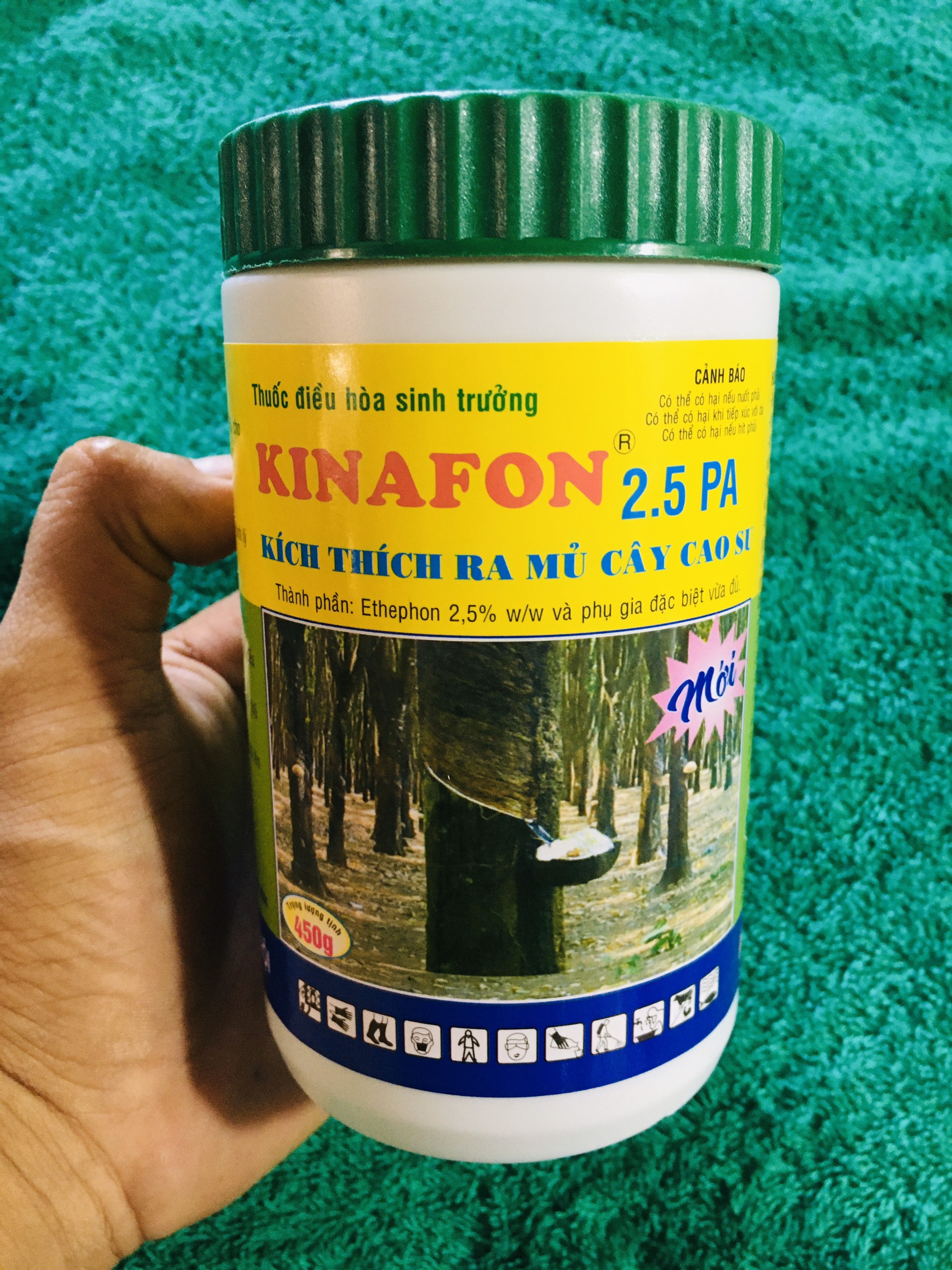 TĂNG SẢN LƯỢNG,KÍCH THÍCH MỦ CAO SU KINAFON 2.5PA (Hủ 450g)