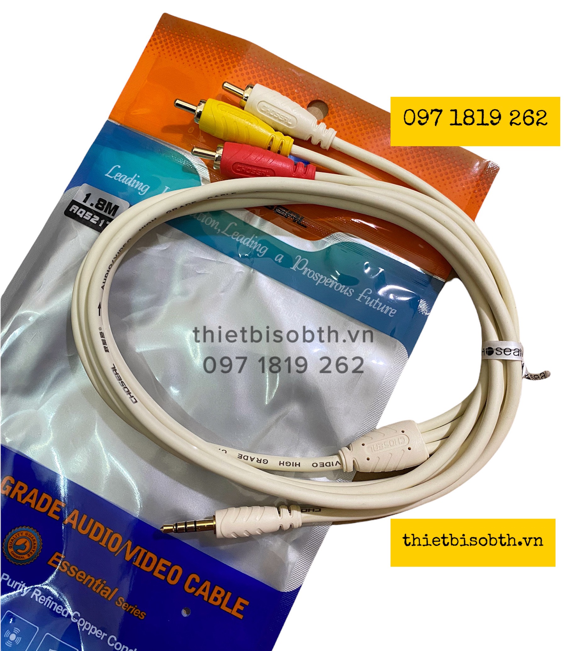 Dây av 1 ra 3 choseal dài 1.8m - dây audio choseal