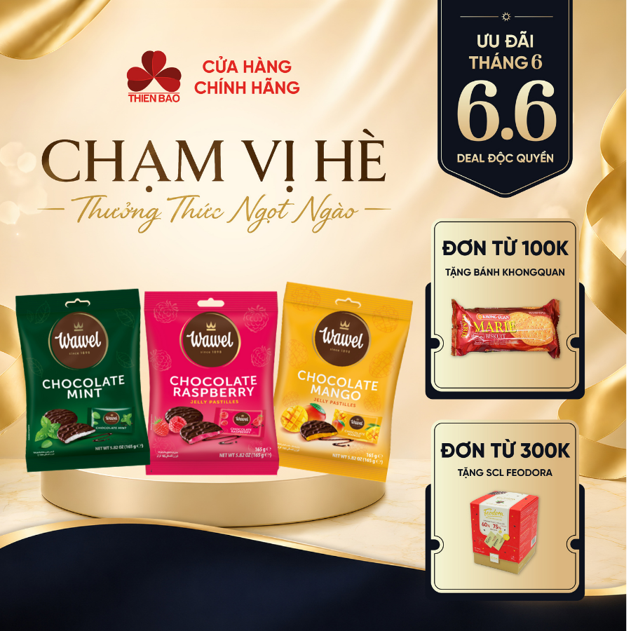 [MUA 2 GIẢM 20%]  Socola thạch Wawel túi 165g nhập khẩu từ Ba Lan
