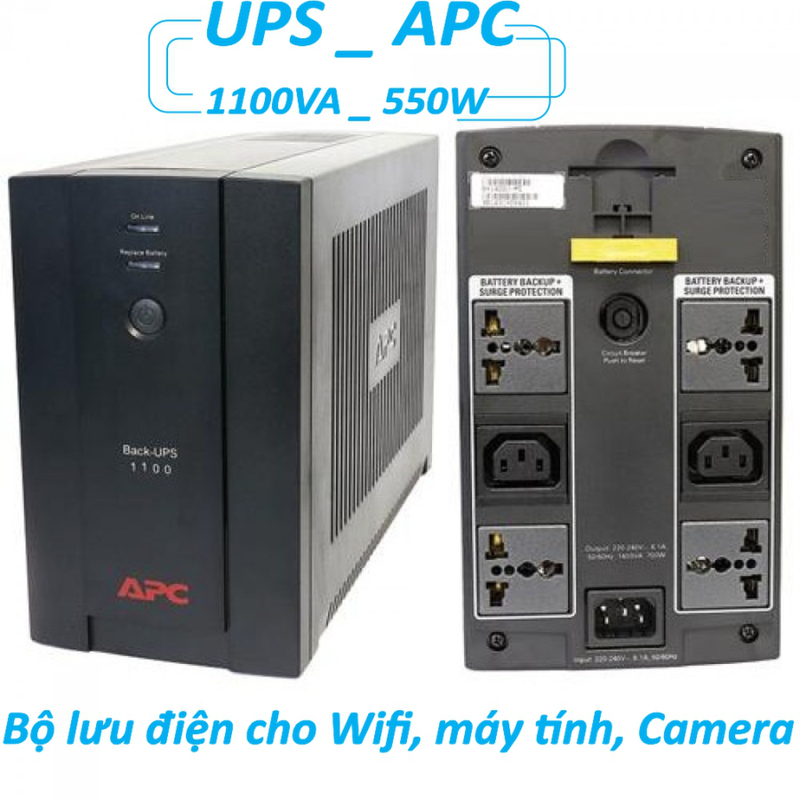 Bộ lưu điện apc back-ups 1100va , ups chính hãng apc của schneider electric việt nam