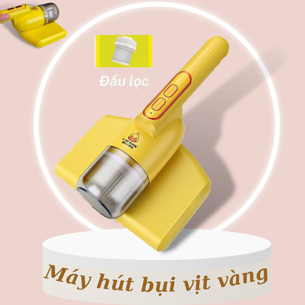 Máy hút bụi con vịt vàng c-sy duck, máy hút bụi mini cầm tay, máy hút bụi giường nệm diệt khuẩn uv không dây, máy hút bụi mịn an toàn, dễ vệ sinh, hạn chế tiếng ồn