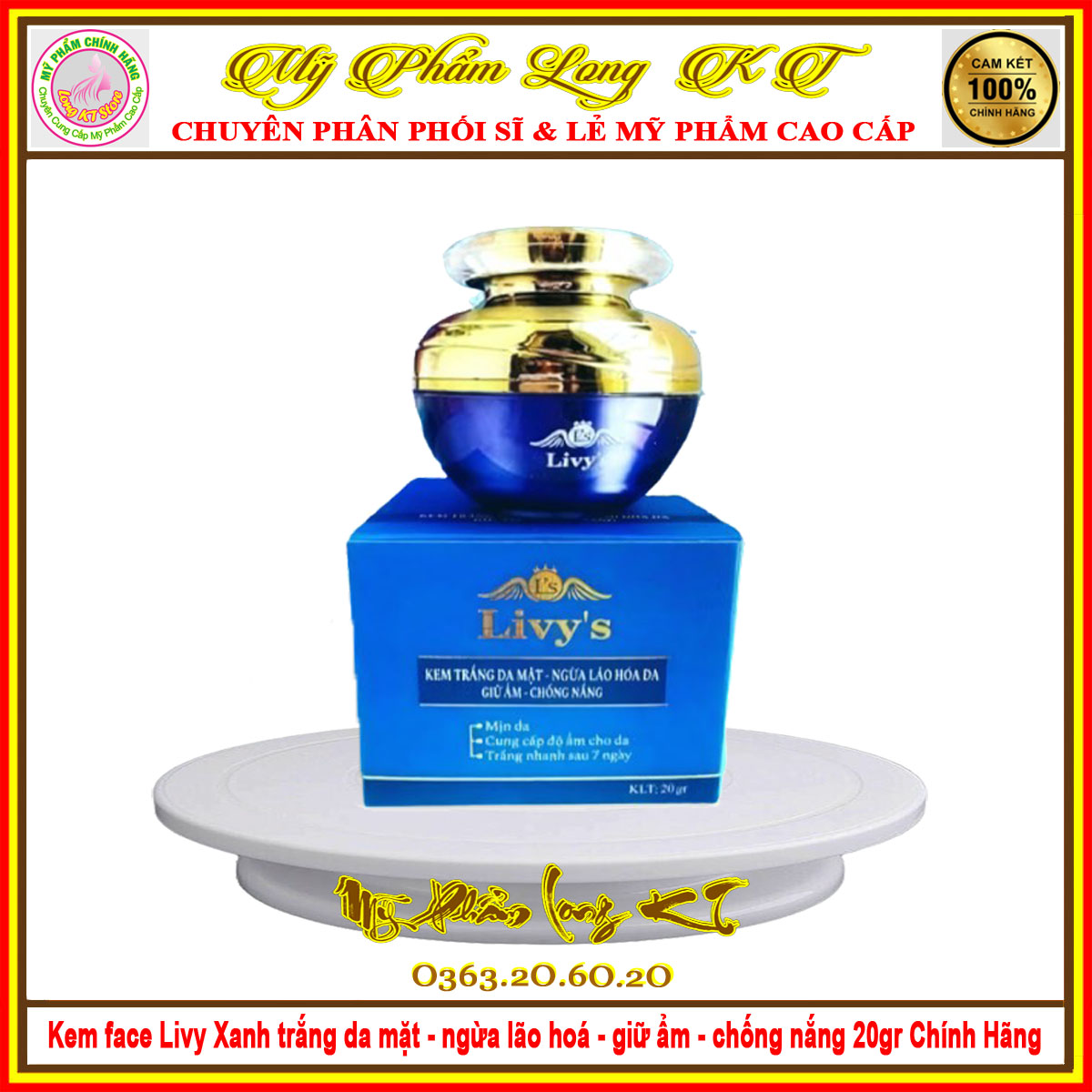 [Chính Hãng] Kem face livy xanh dưỡng trắng da Kem Face Livy’s Kem Face Livy's