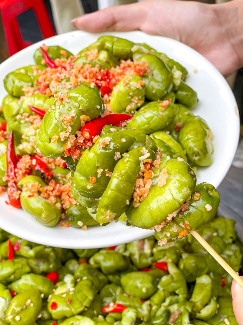 Cà Na đập dập sốc muối ớt chua ngọt