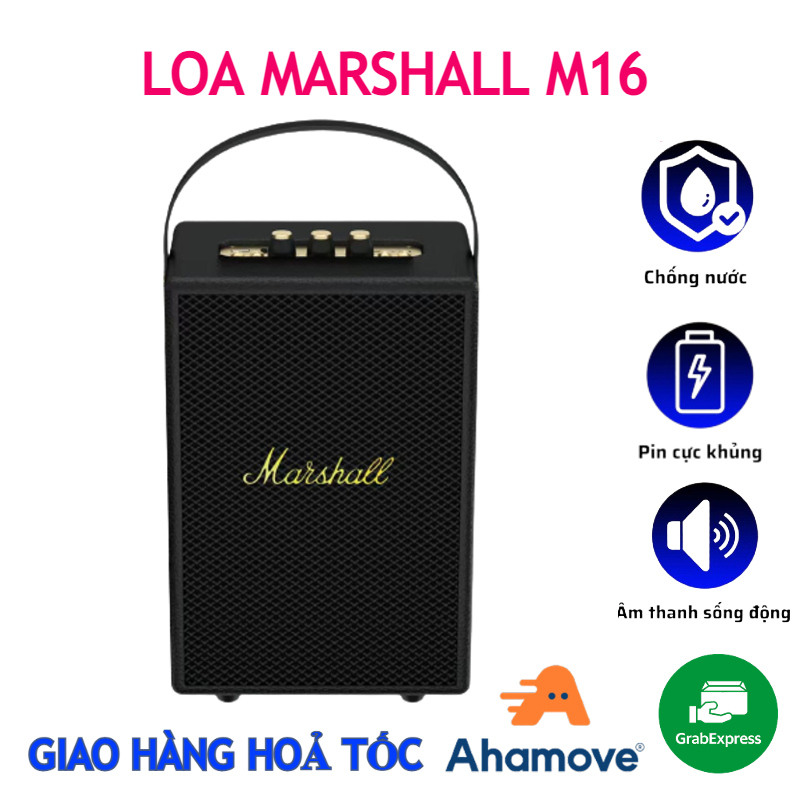 Loa Bluetooth Marshall Tufton M16 - Mới 100% Bass Căng, Công Suất 80W, Thiết Kế Cực Đẹp, Âm Thanh Cực Hay. Loa Marshall M16 Pin Cực Trâu, Dễ Sử Dụng