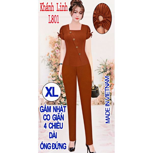 Đồ bộ nữ hàng thiết kế ống đứng vải Gấm nhật