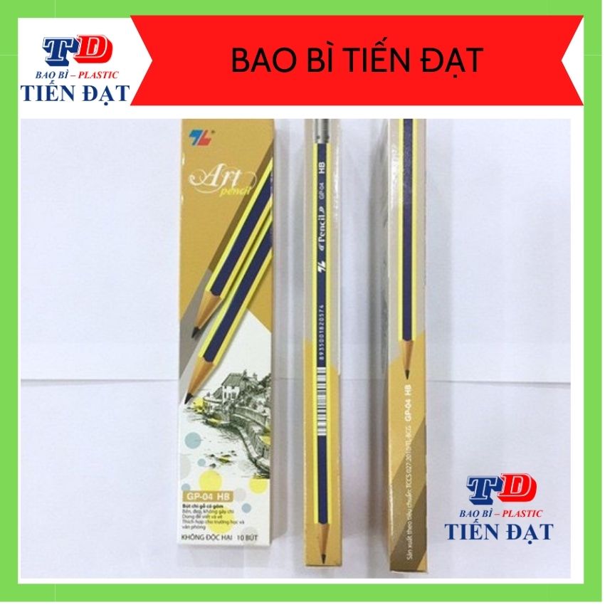 Hộp10 cây bút chì 2b, hb thiên long, nét đậm đẹp.