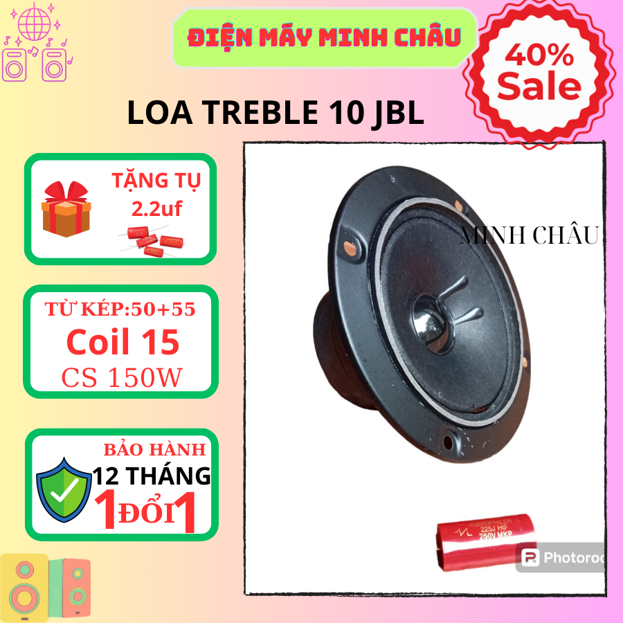 Loa treble rời JBL 10cm cao cấp, giá 1 cái,nhập khẩu, tặng tụ 2,2