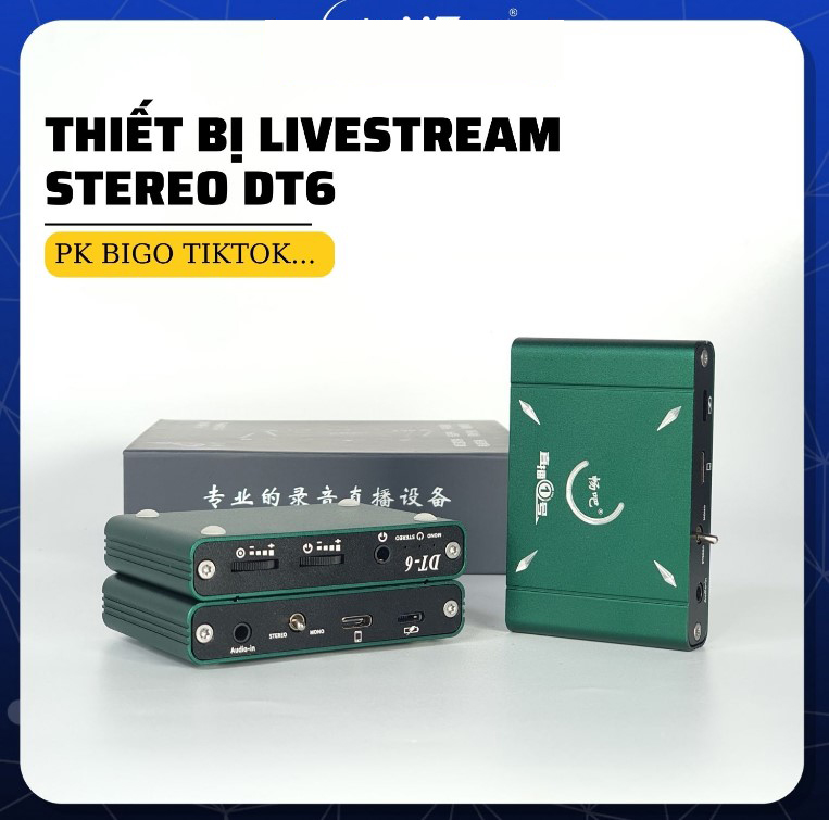 [ XẢ KHO ] Bộ Box Sạc Livestream Stereo DT6   PK Bigo Tiktok , Cục Box Live Stereo Âm Thanh Trung Thực, Âm Thanh Nổi. Đàm Thoại 2 Chiều Khả Năng Sạc Nhanh Hơn, Thiết Kế Vỏ Nguyên Khối, Dây Dài, Tiện Lợi Và Tăng Độ Bền