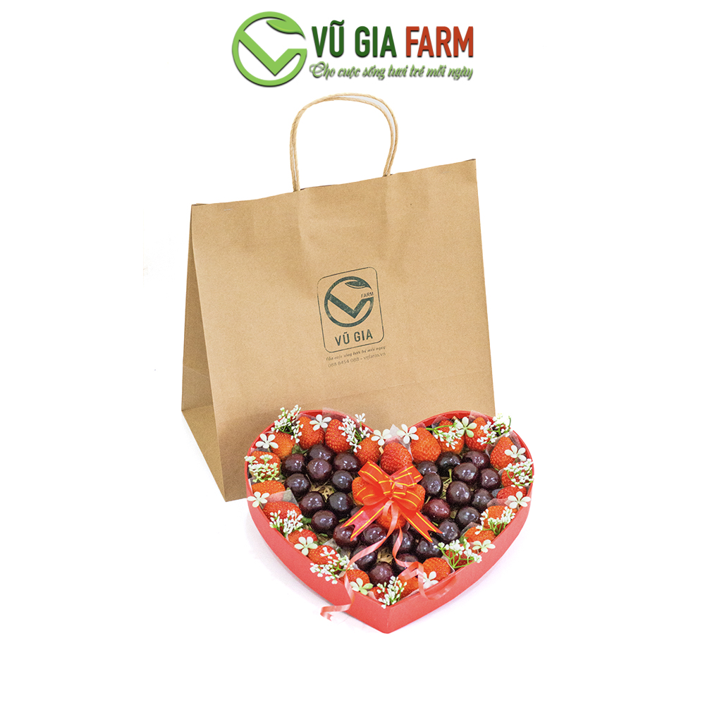 [ GIỎ QUÀ TẶNG ] Belove Plus 02 Cherry Chile + Dâu Tây Đà Lạt