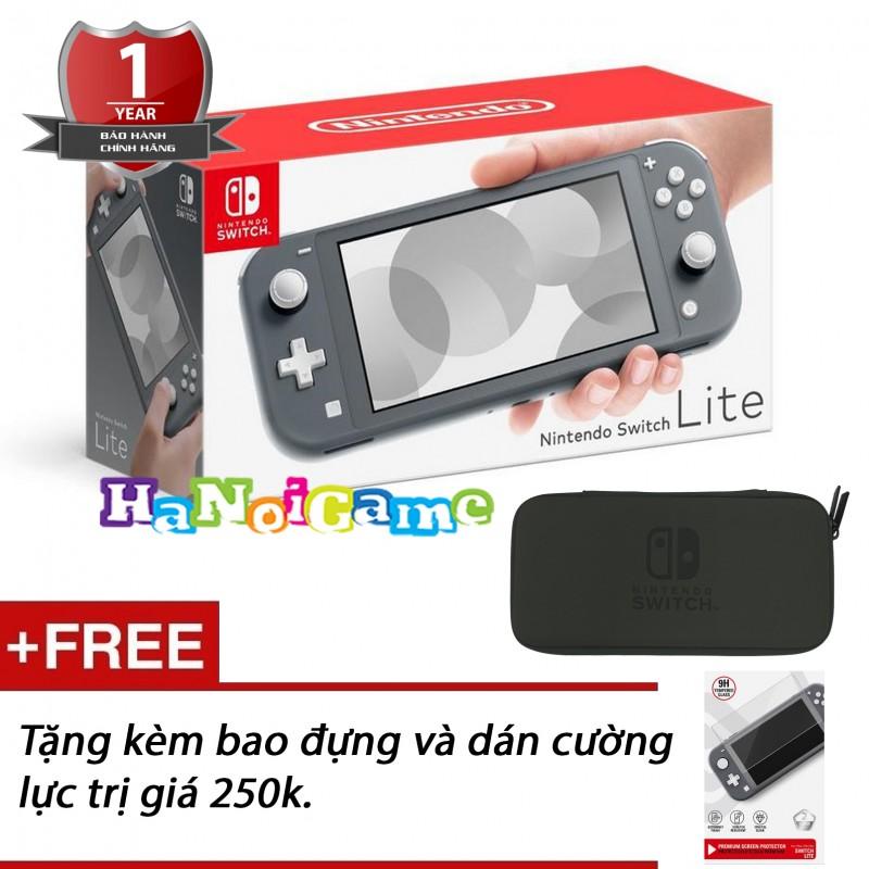 Máy game NINTENDO SWITCH LITE 2019 HÀNG NHẬP KHẨU (PIN LÂU HƠN, MÀU GRAY, TẶNG KÈM BỘ PHỤ KIỆN)