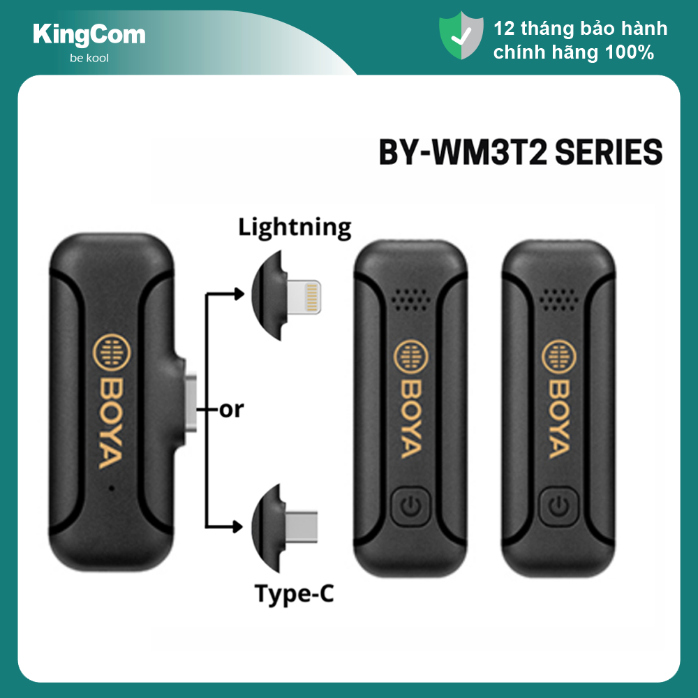 Boya by-wm3t series - micro thu âm cài áo không dây 2.4ghz