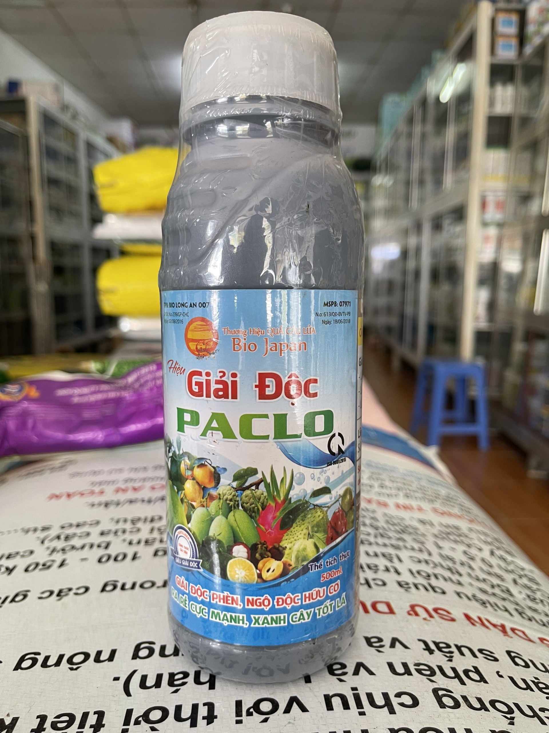 Phân bón lái giải độc paclo bio japan giúp giải độc phèn, ra rễ mạnh, xanh lá 500ml