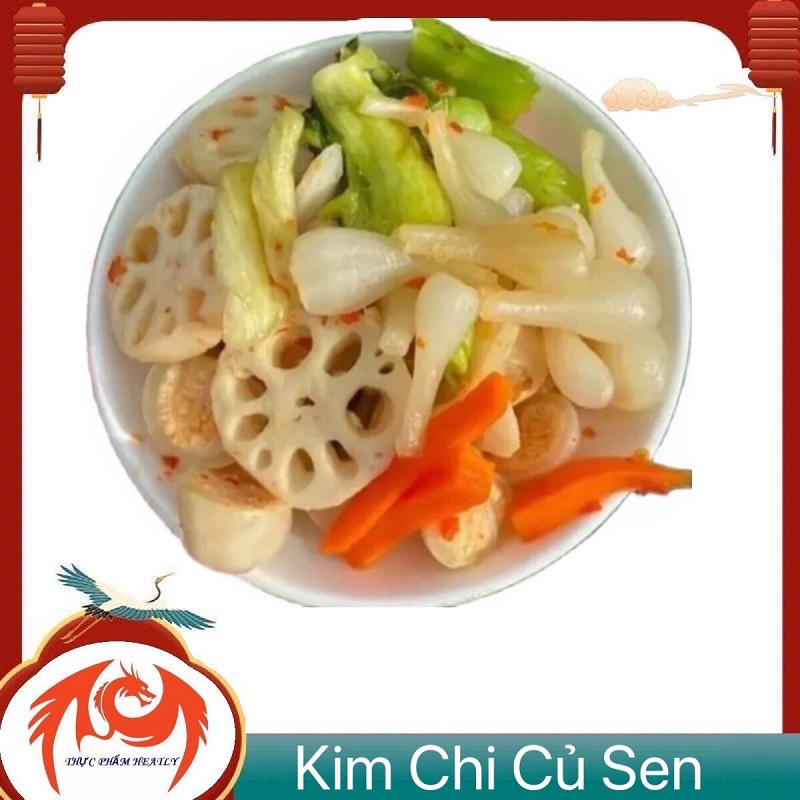 Kim chi củ sen ngâm chua ngọt 1kg hoặc 500gram - kim chi củ sen tú vy food