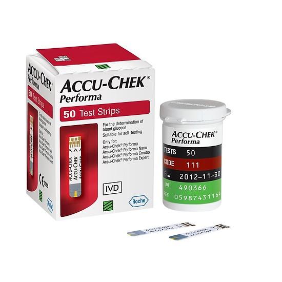 Que thử đường huyết Accu check Performa hộp 50 que