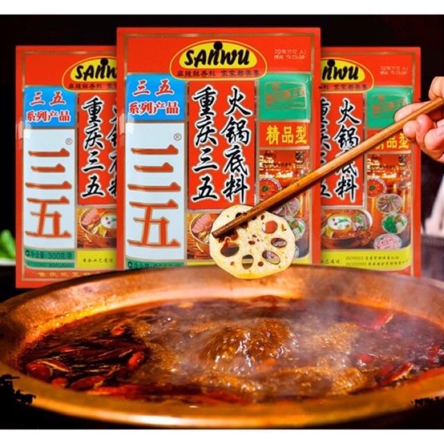 Gói lẩu cay tứ xuyên SANWU - gia vị lẩu hoàn chỉnh chuẩn tàu HOT SALE