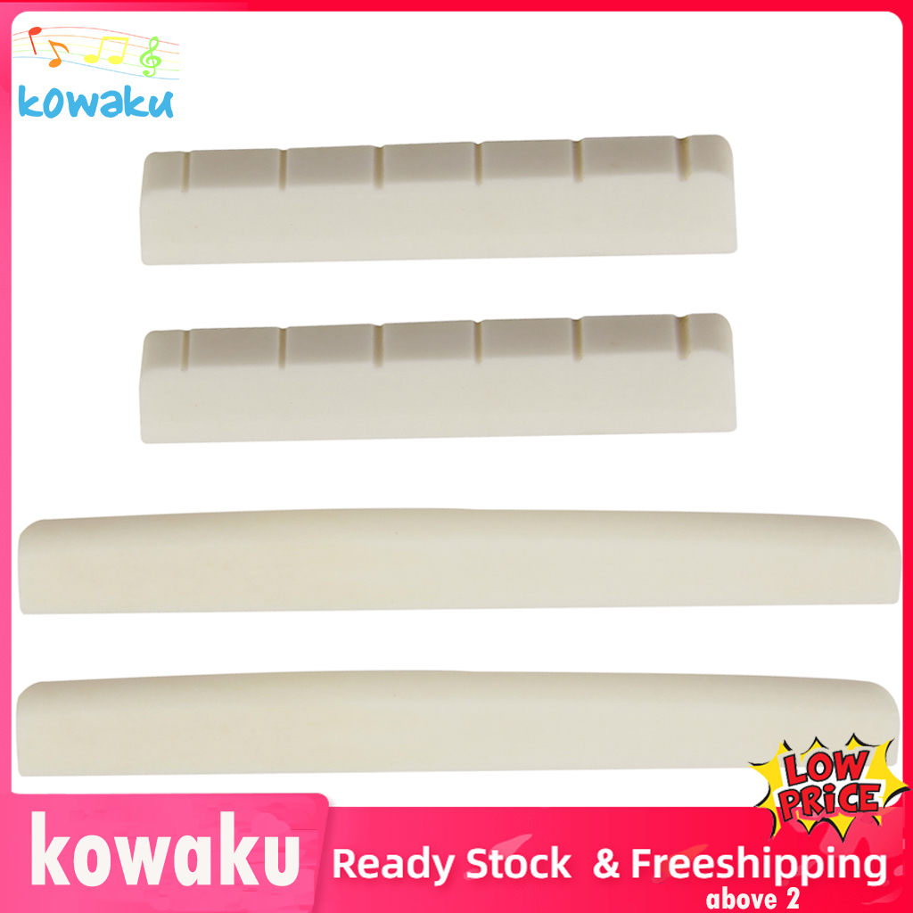 Kowaku 2 bộ dây đàn guitar cổ điển xương trâu đai ốc đầu yên cầu, rãnh