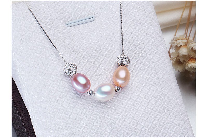 [HCM]Dây chuyền bạc xịn phối 3 viên ngọc trai + quả châu