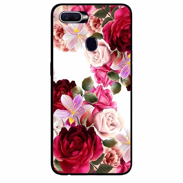 [HCM]Ốp Cường Lực Dẻo Đen Dành Cho Oppo A12 - A7 (A5s) Mẫu Họa Tiết Hoa Hồng
