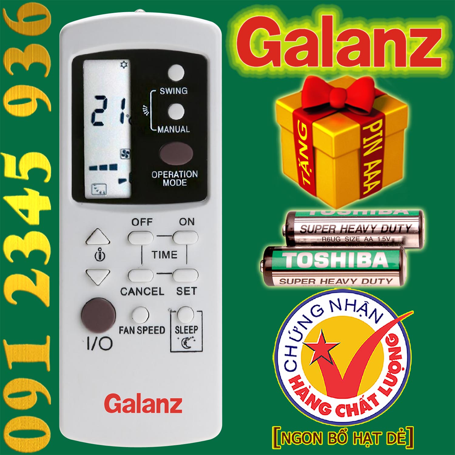 Điều khiển Galanz cho điều hòa