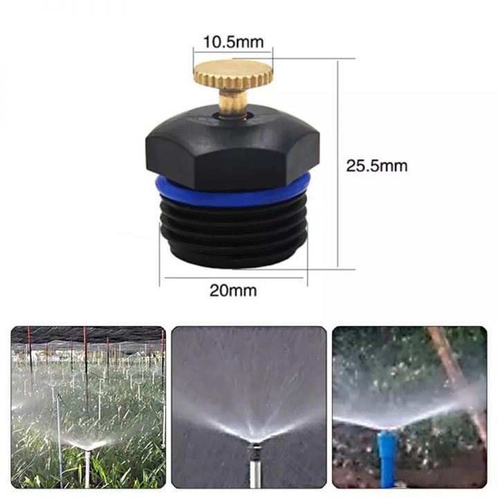 Combo 10 đầu phun chỉnh lưu lượng ren 21