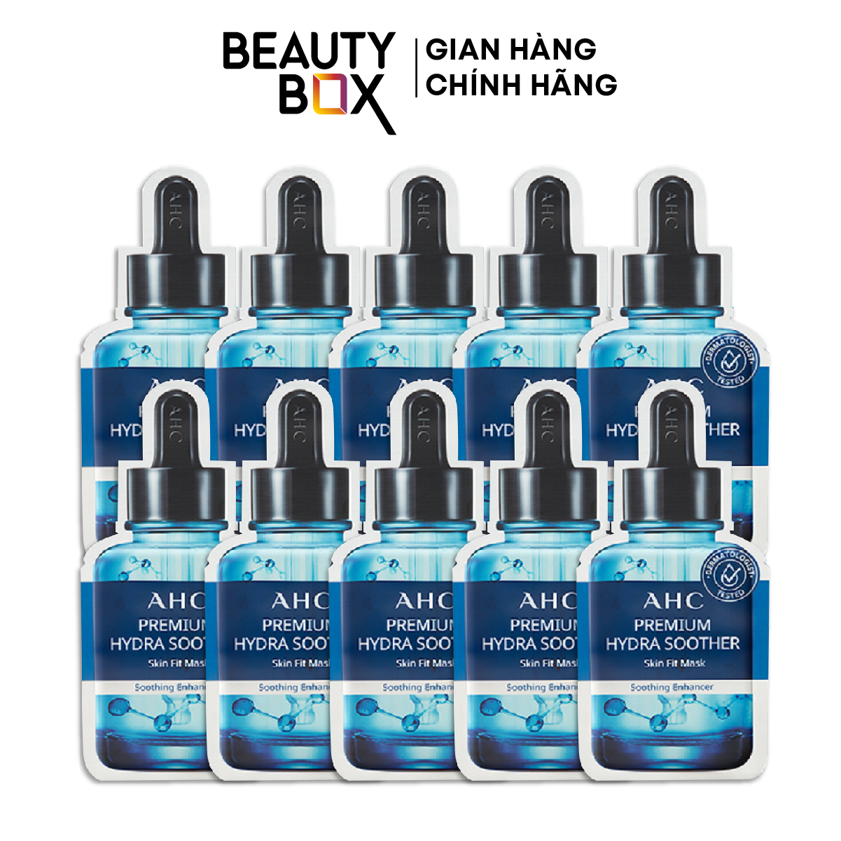 Combo 10 Mặt Nạ Giấy Dưỡng Ẩm Cao Cấp Ahc Premium Hydra Soother Skin Fit Mask 27ml