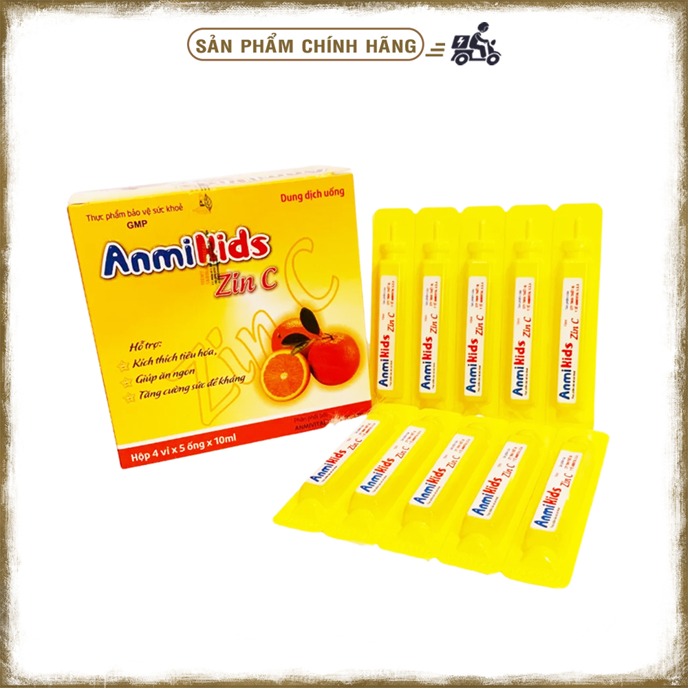 AnmiKids Zin C - Ống uống bổ sung vitamin C và kẽm