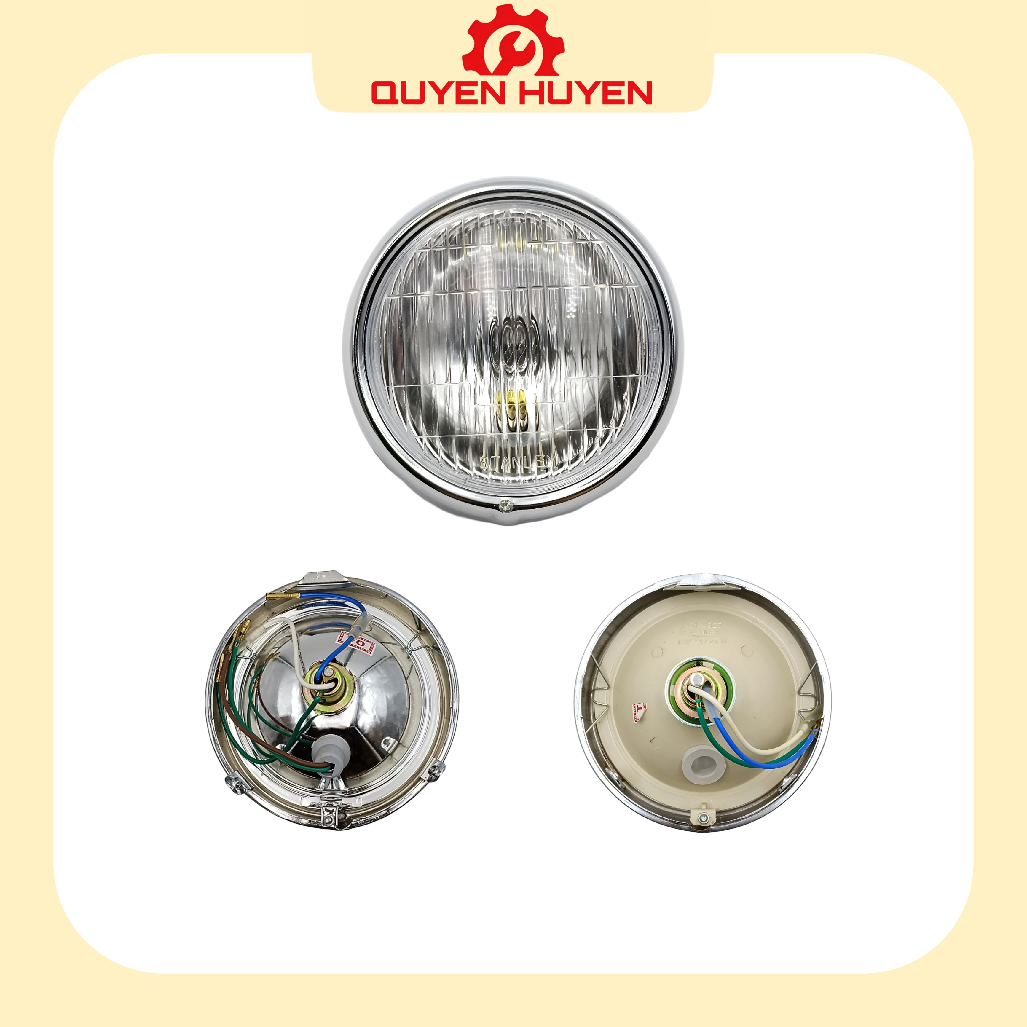Bộ đèn pha xe super cub 81 - choá đèn xe máy cub 81