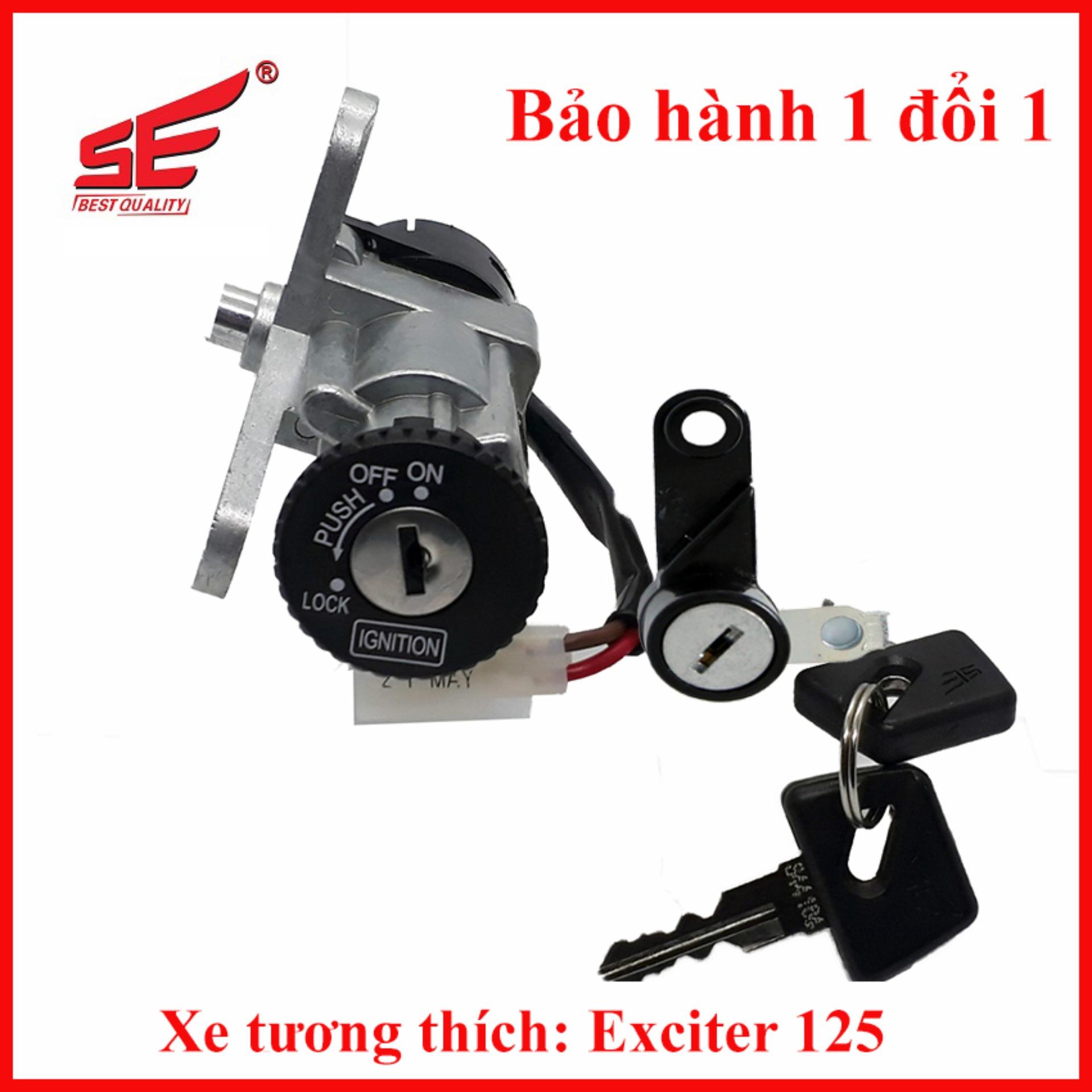 Bộ ổ khóa xe máy EXCITER đời đầu 2 cạnh thương hiệu SE
