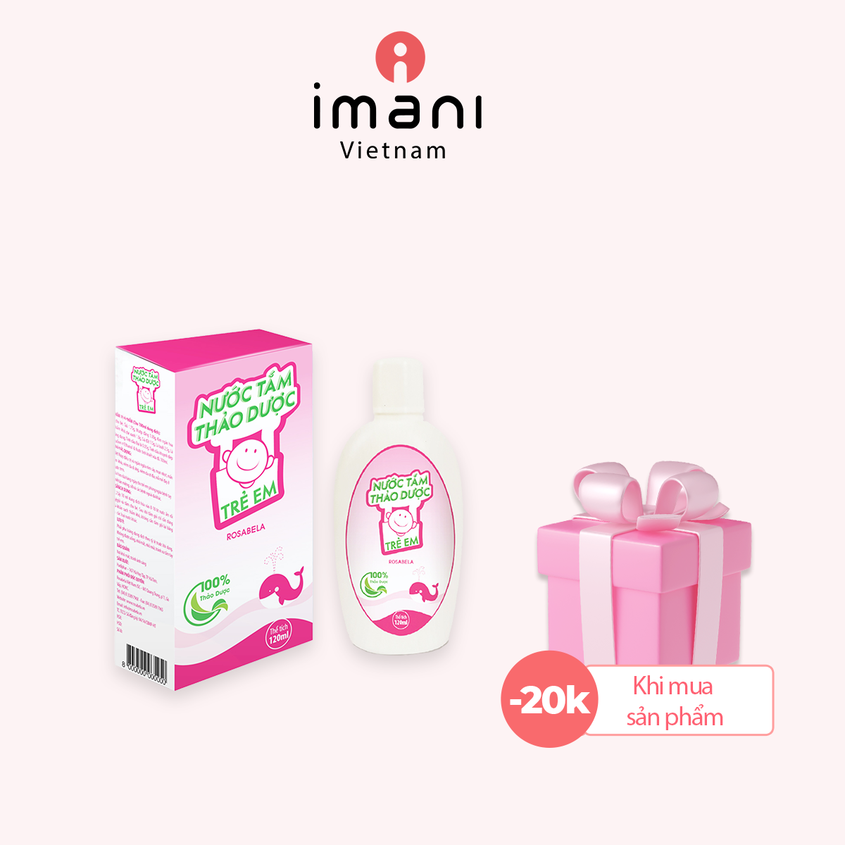 Sữa tắm cho bé Rosabela nước tắm thảo dược trẻ em an toàn với làn da của trẻ